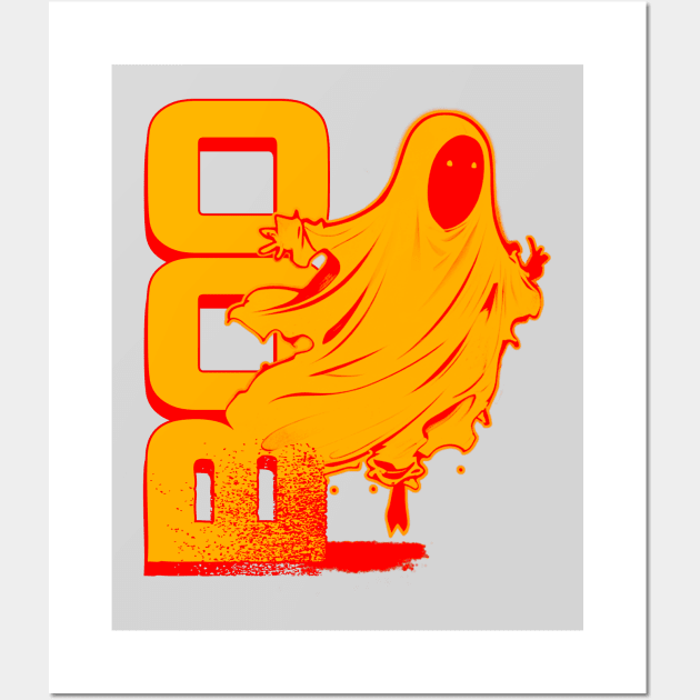 Ghost Of Disapproval - Orange Clean V.1 Wall Art by SimonSay